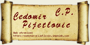 Čedomir Pijetlović vizit kartica